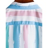image:imageVATPAVE Boys Striped Button Down Shirt Short Sleeve Hawaiian Shirt Casual Summer Beach ShirtsBlue Pink