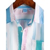 image:imageVATPAVE Boys Striped Button Down Shirt Short Sleeve Hawaiian Shirt Casual Summer Beach ShirtsBlue Pink