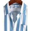 image:imageVATPAVE Boys Striped Button Down Shirt Short Sleeve Hawaiian Shirt Casual Summer Beach ShirtsRoyal Blue