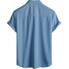 image:imageVATPAVE Mens Casual Waffle Shirt Short Sleeve Button Down Summer Shirts Loose Fit Beach ShirtsDenimblue