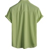 image:imageVATPAVE Mens Casual Waffle Shirt Short Sleeve Button Down Summer Shirts Loose Fit Beach ShirtsGrass Green