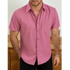 image:imageVATPAVE Mens Casual Waffle Shirt Short Sleeve Button Down Summer Shirts Loose Fit Beach ShirtsRosered