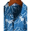 image:imageVATPAVE Mens Front Pocket Hawaiian Shirts Casual Floral Shirts Short Sleeve Button Down Beach Tropical ShirtsDarkblue