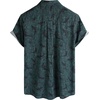 image:imageVATPAVE Mens Front Pocket Hawaiian Shirts Casual Floral Shirts Short Sleeve Button Down Beach Tropical ShirtsDarkgreen Black