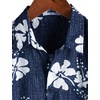 image:imageVATPAVE Mens Front Pocket Hawaiian Shirts Casual Floral Shirts Short Sleeve Button Down Beach Tropical ShirtsNavy White