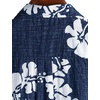 image:imageVATPAVE Mens Front Pocket Hawaiian Shirts Casual Floral Shirts Short Sleeve Button Down Beach Tropical ShirtsNavy White