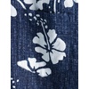 image:imageVATPAVE Mens Front Pocket Hawaiian Shirts Casual Floral Shirts Short Sleeve Button Down Beach Tropical ShirtsNavy White