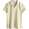 image:imageVATPAVE Boys Button Down Shirt Short Sleeve Casual Hawaiian Shirt Cuban Collar Summer Beach Shirts with PocketBeige Yellow