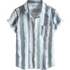 image:imageVATPAVE Boys Striped Button Down Shirt Short Sleeve Hawaiian Shirt Casual Summer Beach ShirtsBluegrey