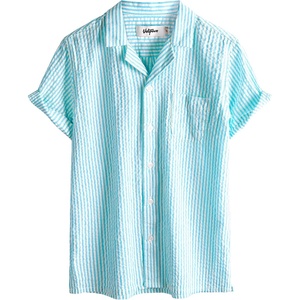 image:imageVATPAVE Boys Button Down Shirt Short Sleeve Casual Hawaiian Shirt Cuban Collar Summer Beach Shirts with PocketWater Green